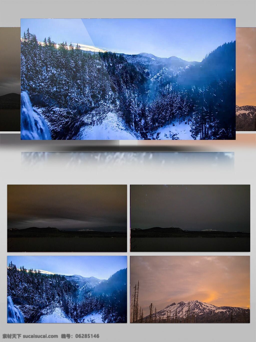 大自然 山峰 积雪 美丽 视频 美丽视频素材