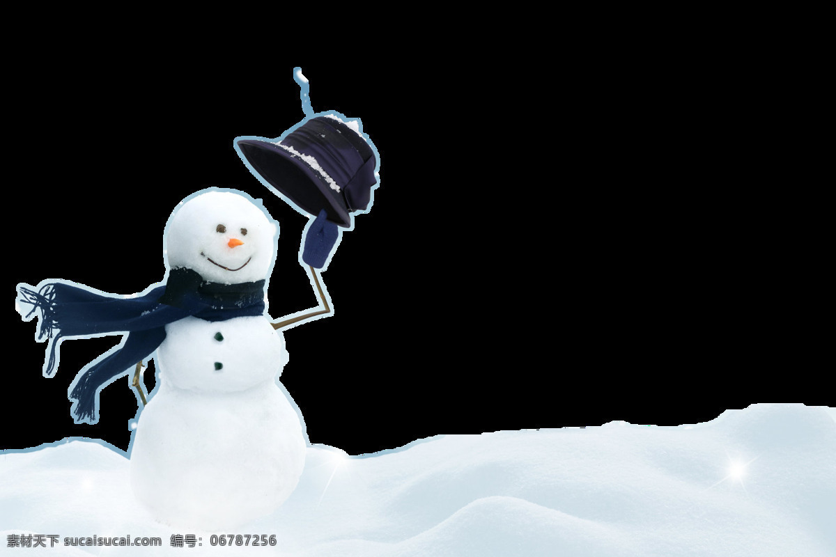 礼貌 小雪 人 雪地 雪人 可爱 有礼貌 雪人素材 白色雪人 蓝色围巾