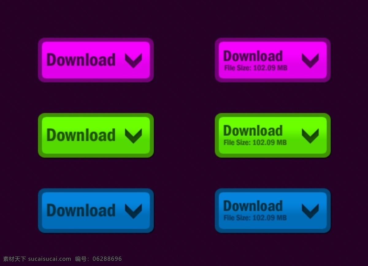 ui 按钮 设置 6霓虹web web 创意 粉红色的 高分辨率 接口 蓝色的 绿 免费 时尚的 现代的 原始的 质量 新鲜的 设计新的 清洁 hd 元素 用户界面 ui元素 详细的 下载按钮 文件大小 霓虹灯 用户界面元素 矢量图