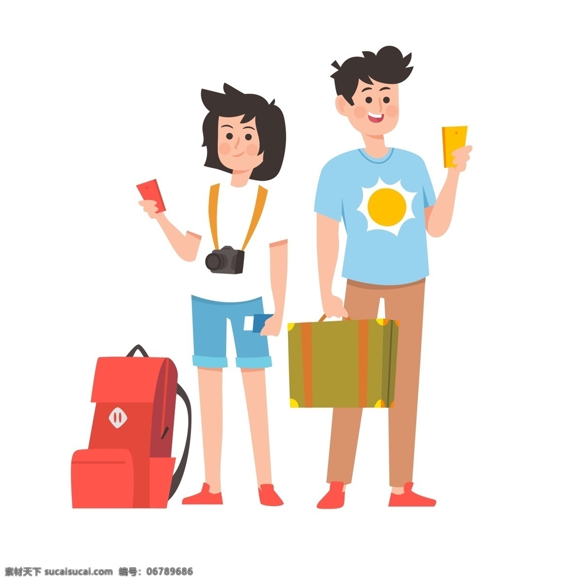 可爱 旅游 旅行 情侣 出游 人物 可爱的人物 旅游人物 旅游旅行 情侣出游 插画人物 banner 卡通人物