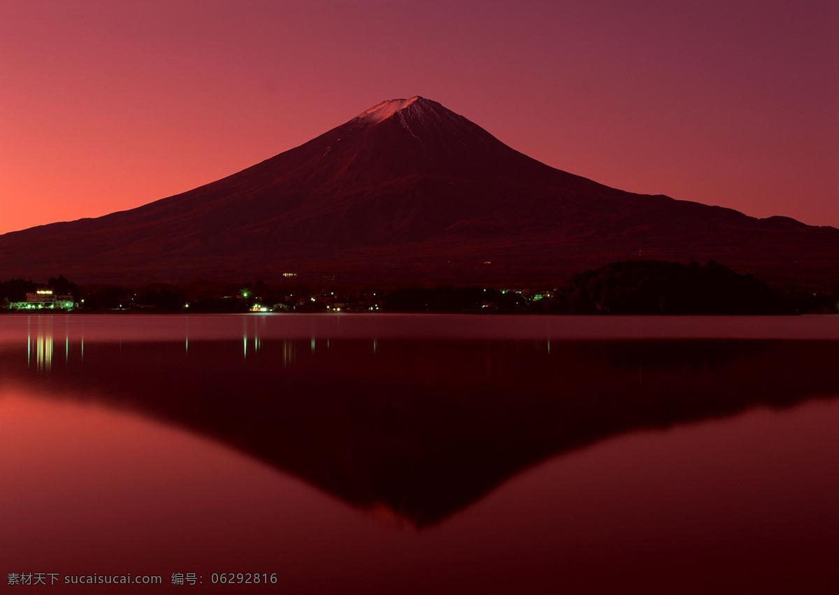 血色富士山 血色 富士山 富士 山峦 高山 旅游摄影 自然风景