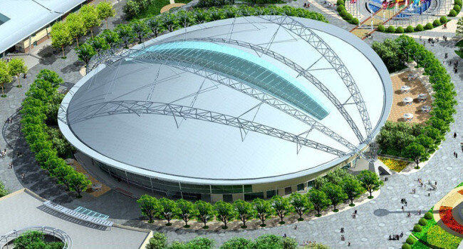 圆顶 盖 式 艺术 风格 公共 建筑 3d 效果图 3d效果图 公共建筑 圆顶盖式建筑 3d模型素材 建筑模型
