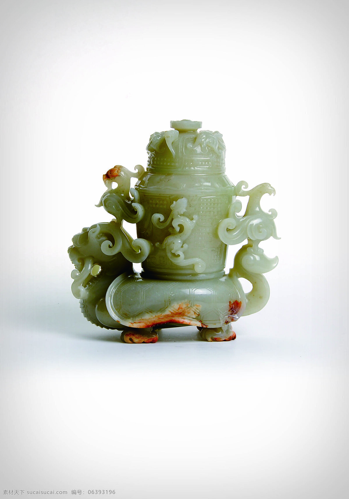 青玉 龟 龙 座 盖 瓶 玉器 古董 艺术品 和田玉 青海玉 传统文化 文化艺术