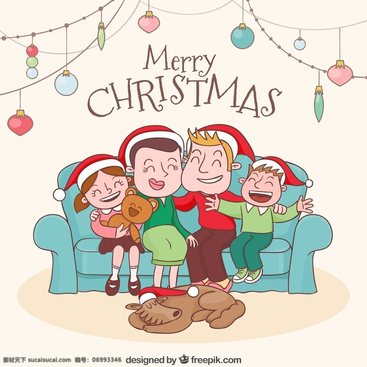 圣诞 家庭 可爱 插图 圣诞节 人 爱情 圣诞快乐 冬天快乐 庆祝的节日 节日快乐 幸福的家庭 父母 说明关系 季节 节日 快乐 十二月 白色