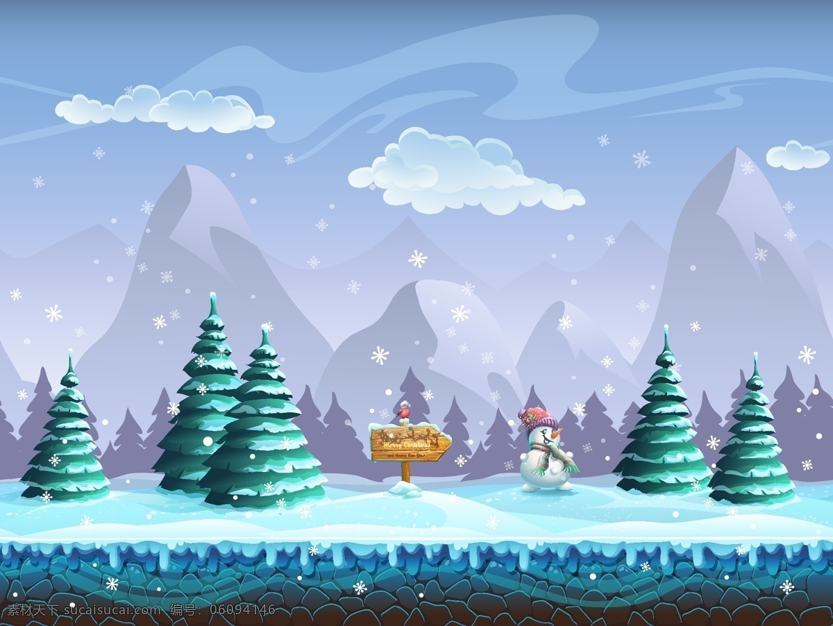 森林 雪原 温暖 背景 冰山 插画 春节 冬季 海报背景 林海雪原 瑞雪兆丰年 圣诞 下雪 星光