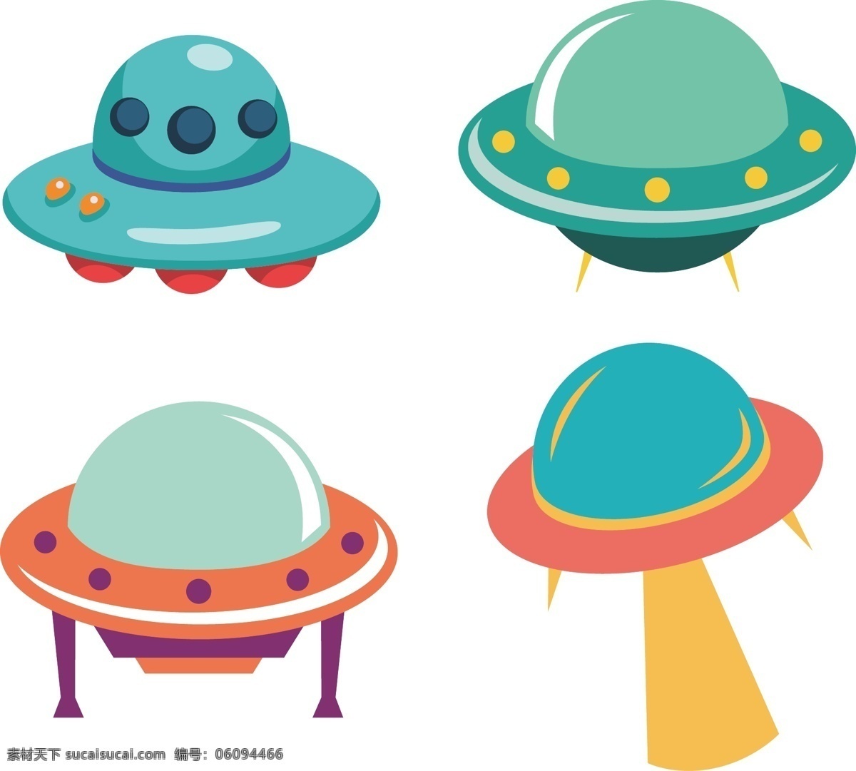 外星飞碟飞船卡通儿童插画素材图片下载-素材编号06094466-素材天下图库