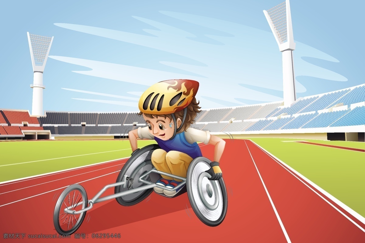 卡通 残疾人 运动 卡通残疾人 体育 卡通儿童 残疾 轮椅 休闲娱乐体育 卡通设计