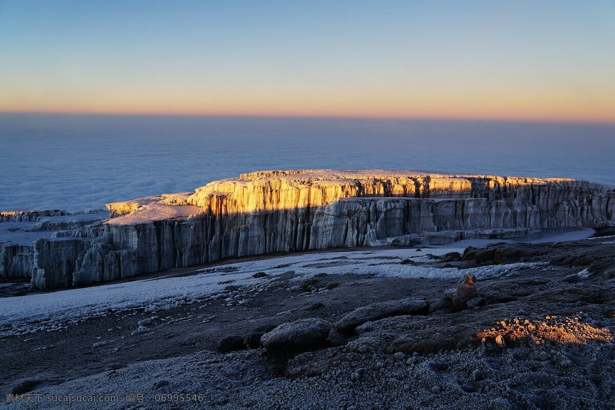 乞力马扎罗 顶峰 冰川 山峰 夕阳 大海 国外旅游 旅游摄影