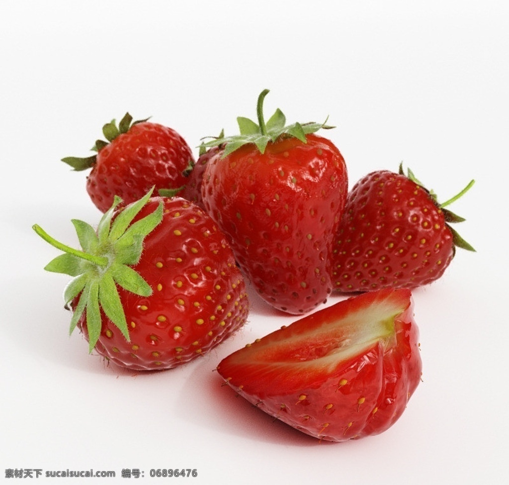 草莓三维模型 水果3d模型 热带水果 洋莓 地莓 地果 红莓 士多啤梨 水果 蔬菜 高精度 模型 其他模型 3d设计模型 源文件 max