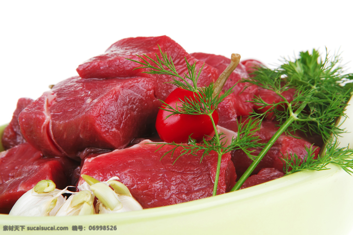 牛肉 蔬菜 食物 餐饮美食 美味 可口 生牛肉 牛肉块 新鲜 大蒜 番茄 食材原料