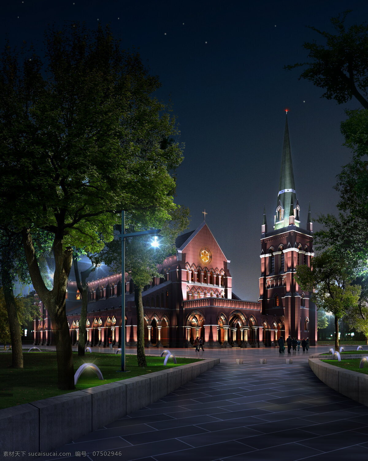 建筑夜景设计 设计素材 建筑夜景 建筑设计 建筑装饰 黑色