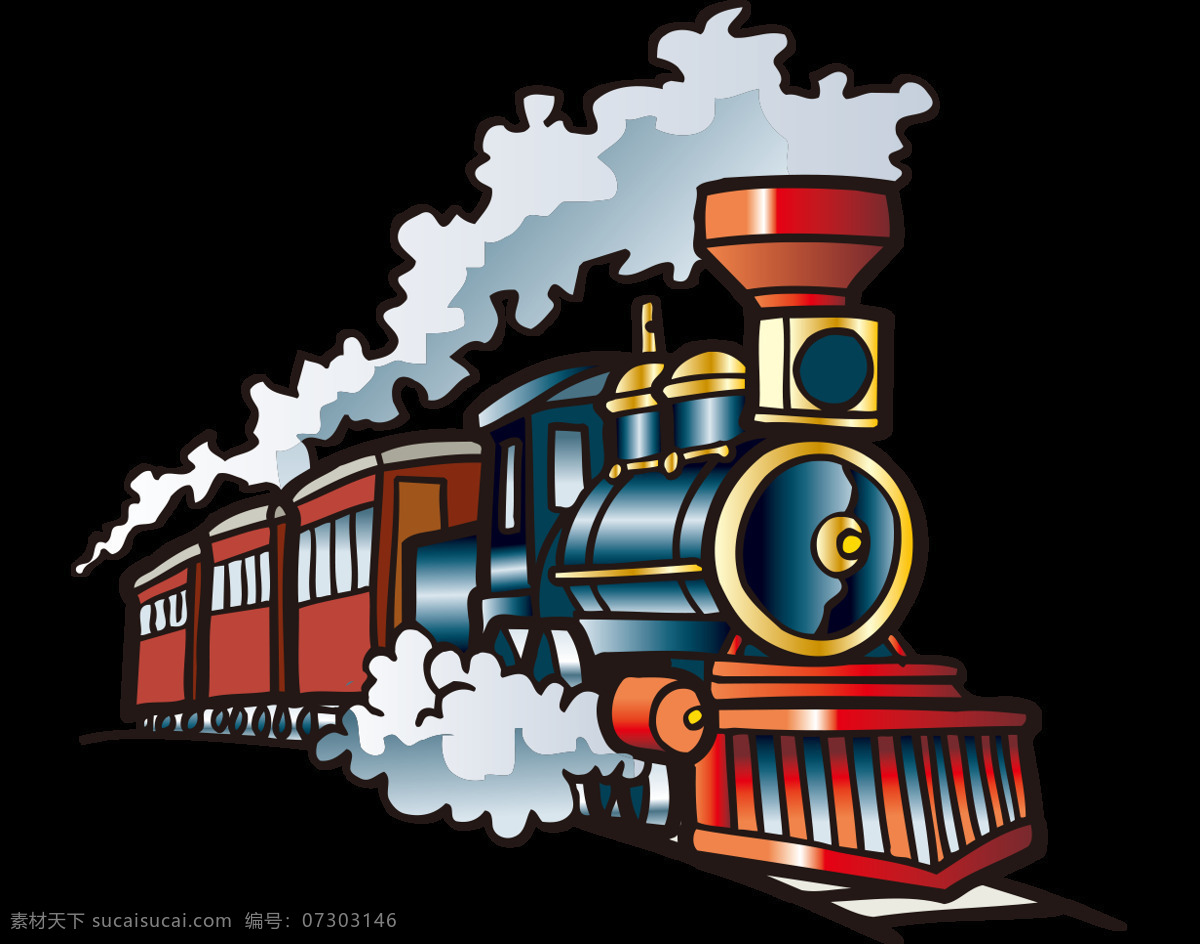 卡 动 蒸气 火车 元素 png素材 创意设计 电车 动力火车 交通 交通工具 交通素材 卡通动车 卡通素材 绿皮 设计元素 现代交通 蒸气火车