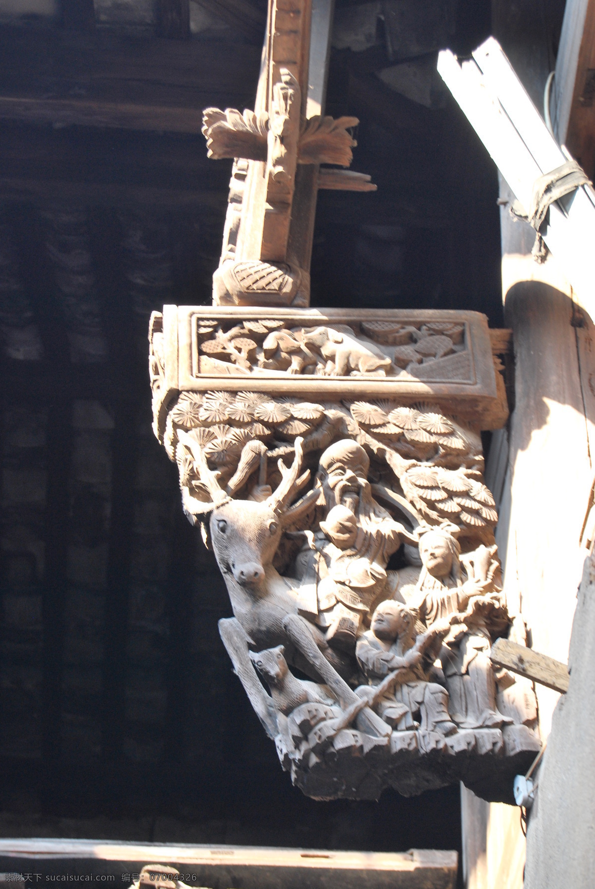 龙游 驿 前村 民居 牛腿 木雕 寿星 建筑园林 雕塑