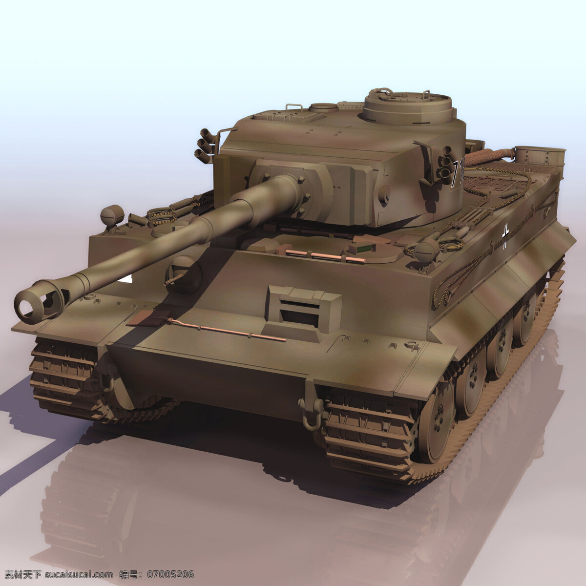 德国 虎 式 坦克 模型 德国虎式坦克 装甲车 3d模型素材 游戏cg模型
