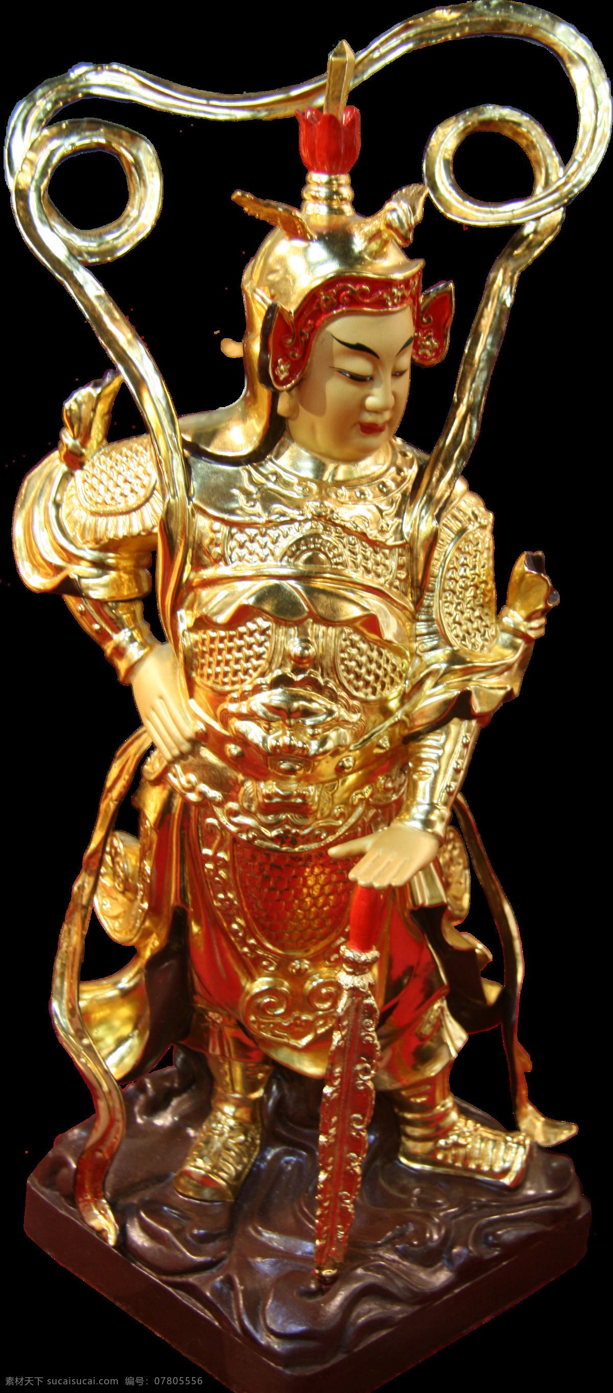 韦驮菩萨 雕塑 王 殿 祥 金箔 佛像 铸铜 宗教信仰 文化艺术