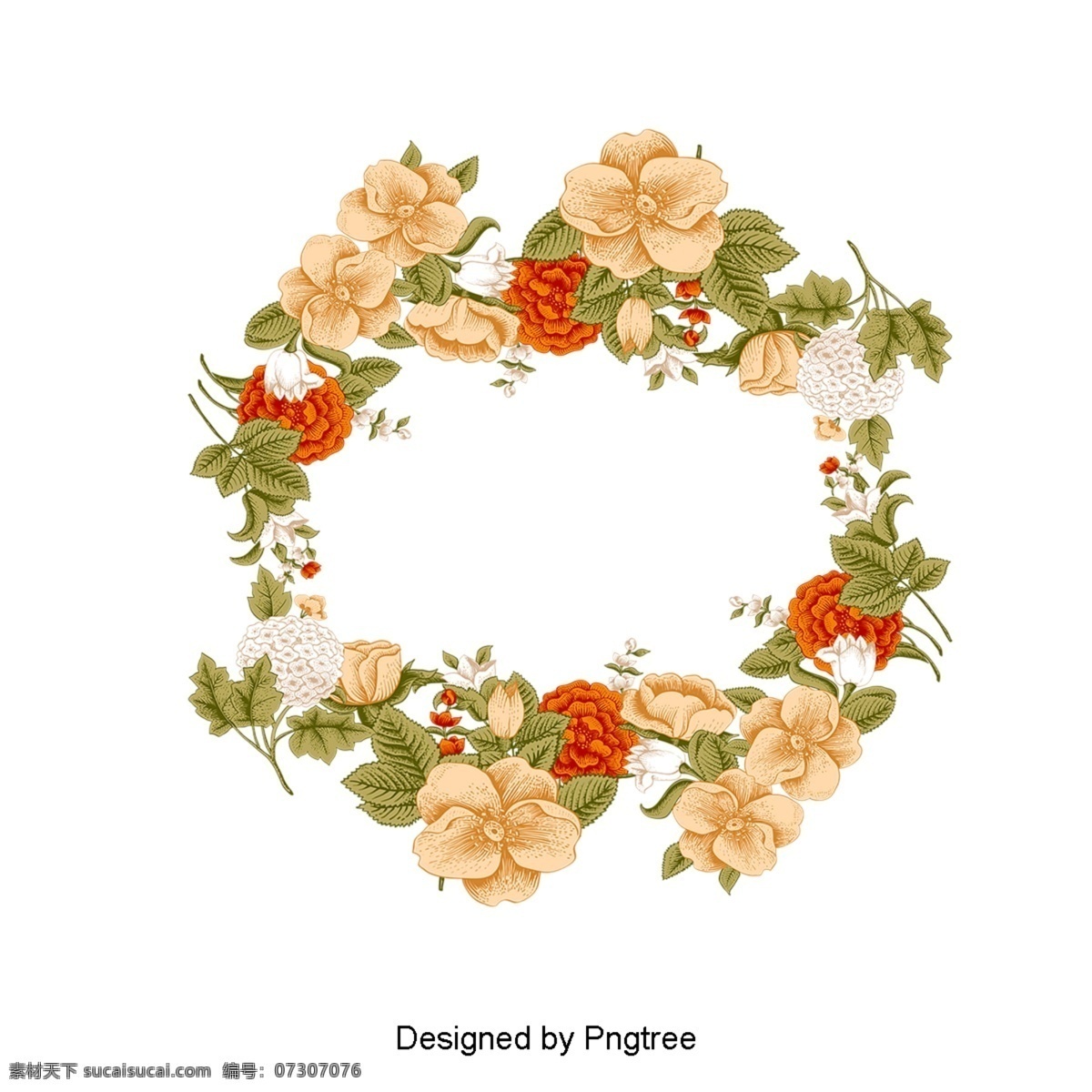 浪漫 粉 白花 绿叶 花环 材料 粉色 白色 红色 花朵 玫瑰 叶子 圆圈 边框 温暖 花蕾 材质