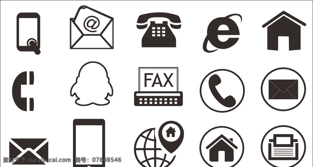 名片 信息 图标 矢量图 名片信息图标 名片信息 手机 电话 qq 网页 邮件 fax 传真 标志图标 其他图标