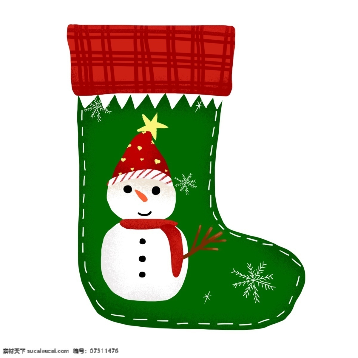 手绘 圣诞 袜 圣诞节 元素 戴 红帽子 雪人 雪花 圣诞袜 圣诞节元素 手绘圣诞袜 手绘雪人 雪人元素 手绘雪花