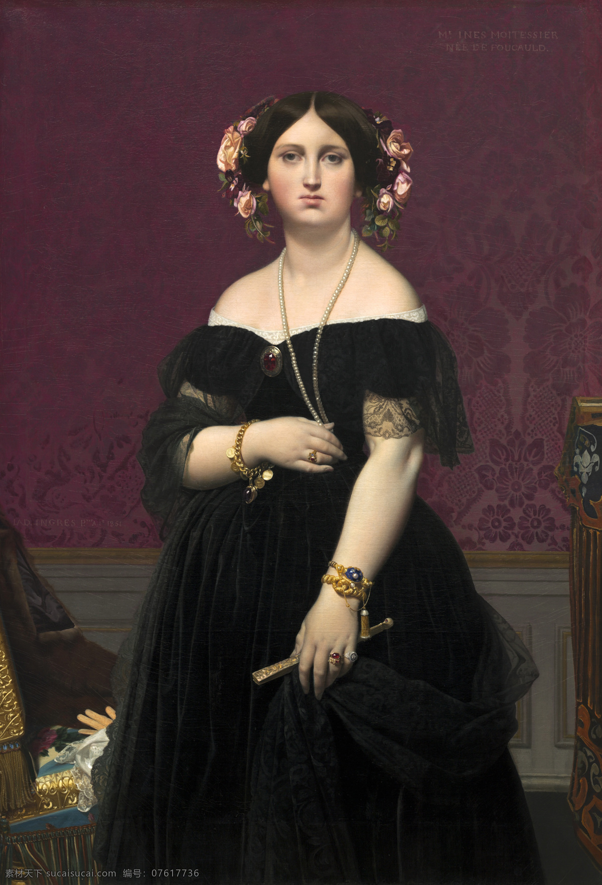 古典油画 绘画书法 文化艺术 油画 安格尔 女人 肖像 设计素材 模板下载 女人肖像 肖像画 法国画家