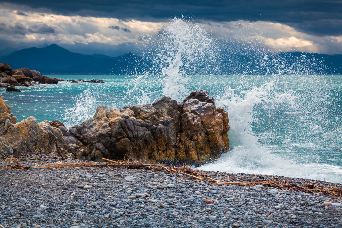 溅 海水 景色 海边风景 自然风景 浪花 石头 美丽风景 山水风景 风景图片