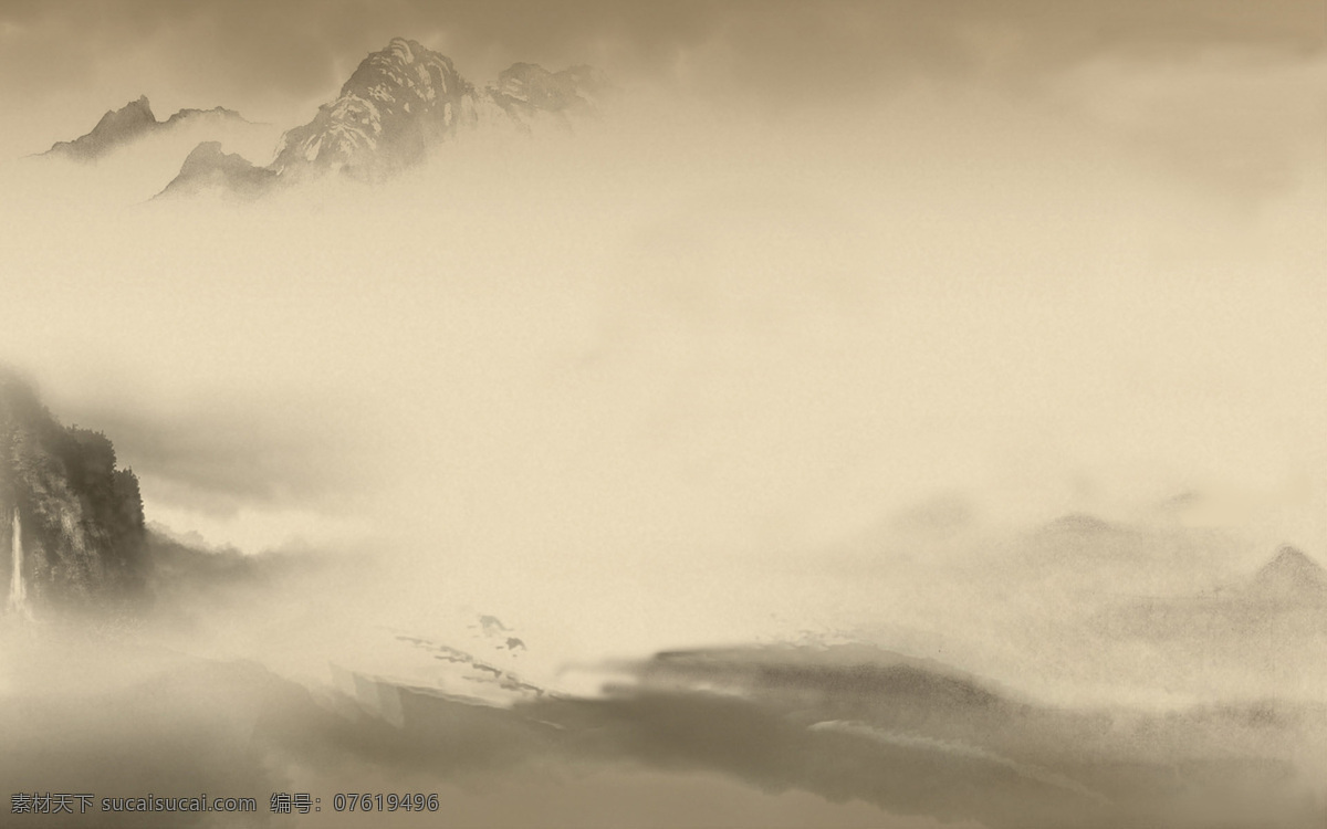 传统水墨背景 山 水 水墨背景 传统文化 文化艺术