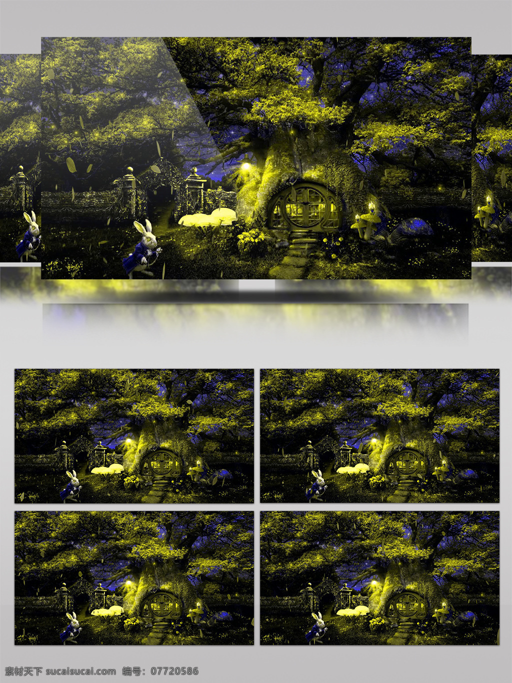 森林 童话 led 动态 视频 背景 飞舞 梦幻 主视觉