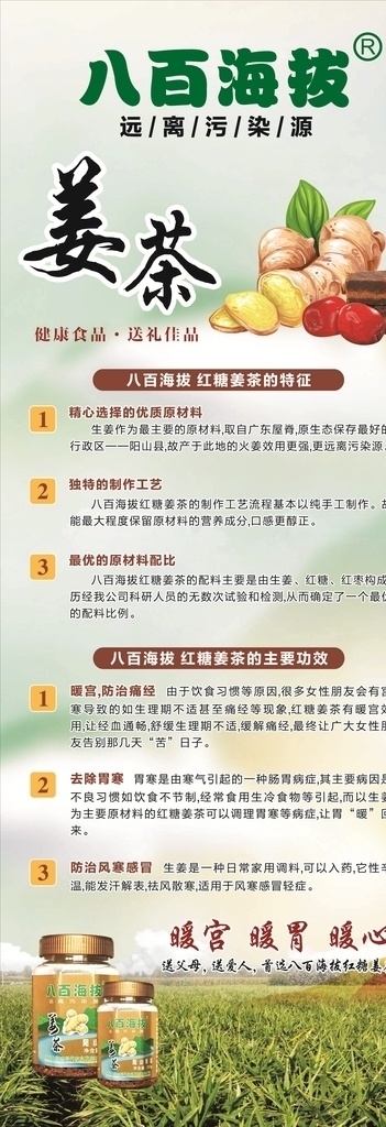 红糖姜茶 红枣茶 八百海拔 姜苗 姜茶特征