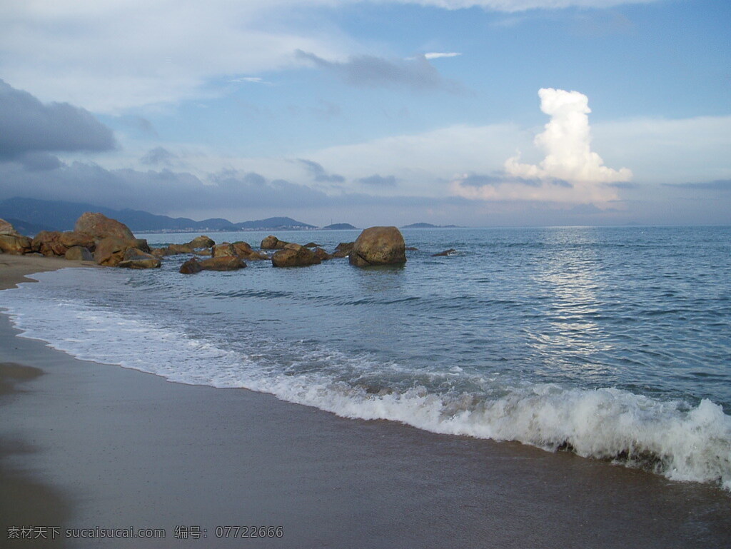 归帆 海边 海滩 夕阳 云 自然风景 自然景观 东方夏威夷 psd源文件