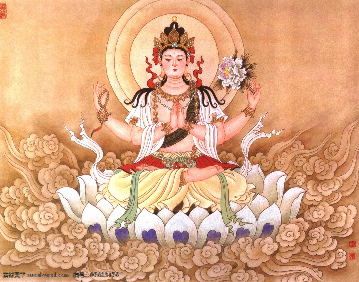 观音菩萨 佛教文化 人物 宗教 装饰画 万物 人物图库 生活人物