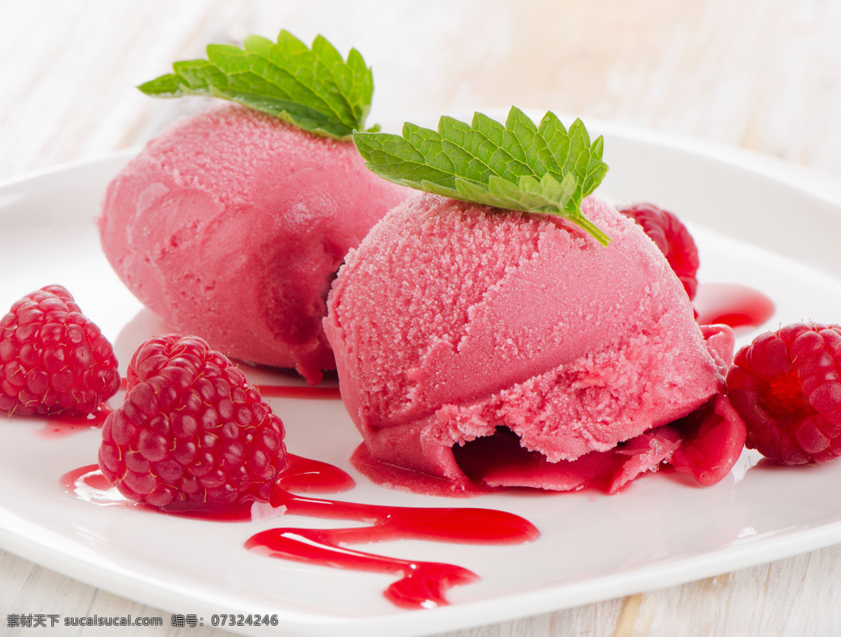 树莓 冰淇淋 美味 树莓冰淇淋 冰激凌 甜品美食 食物摄影 美食图片 餐饮美食