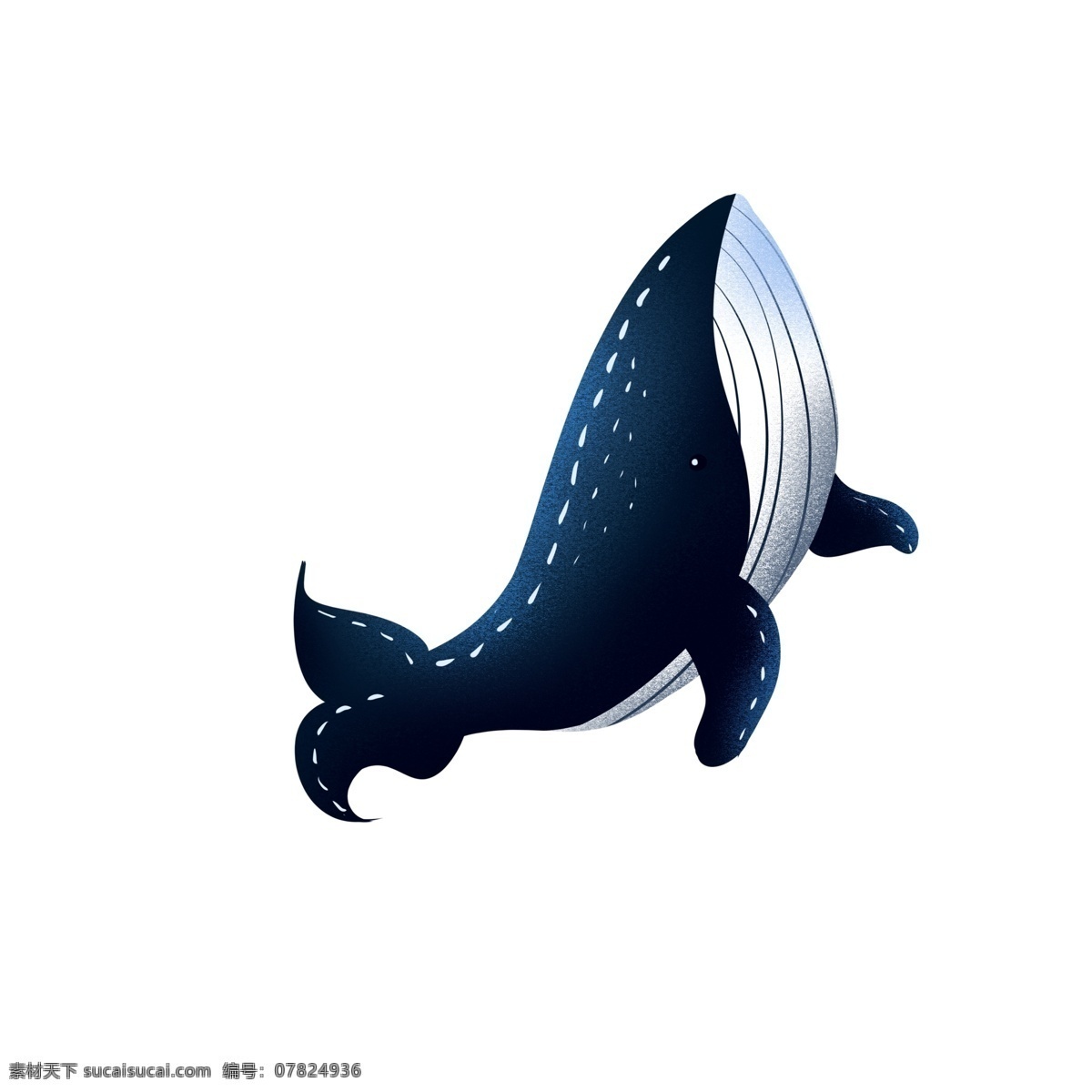 复古 肌理 手绘 蓝鲸 元素 卡通 可爱 复古肌理 动物 海洋生物 蓝鲸设计