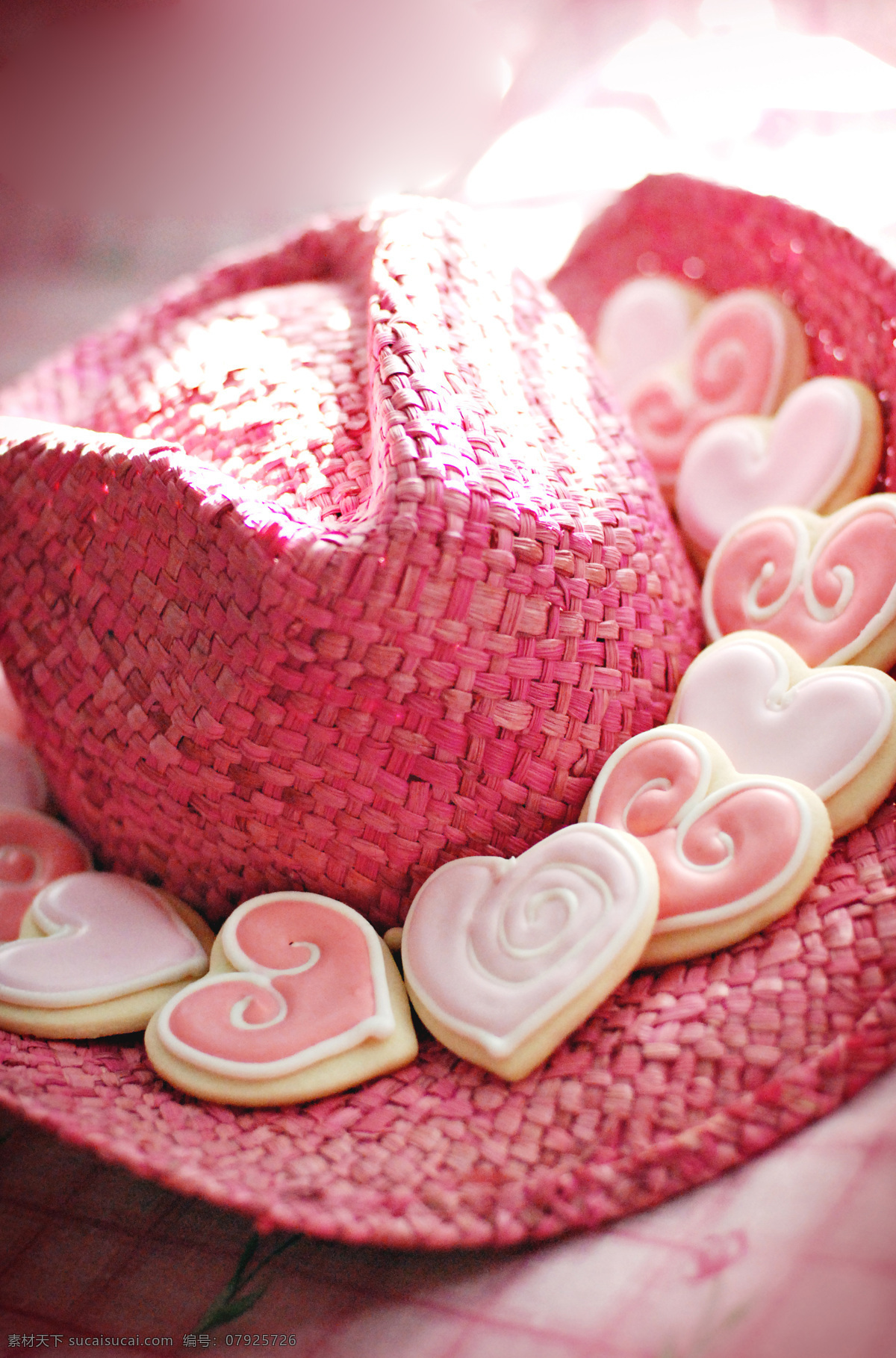 糖果 白巧克力 粉色糖果 帽子 餐饮美食 摄影图库