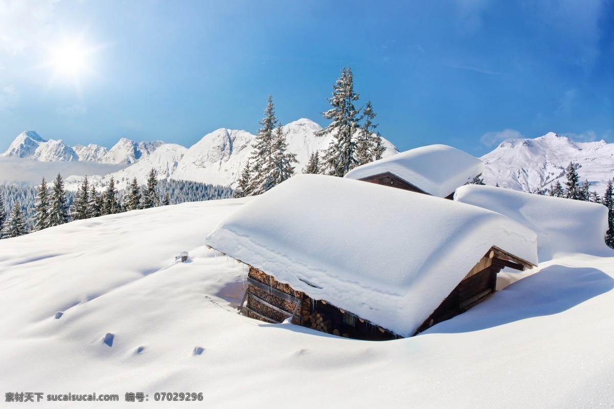 长白山 雪景 雪乡 冰雪风光 冬季 蓝天白雪 自然景观 自然风景