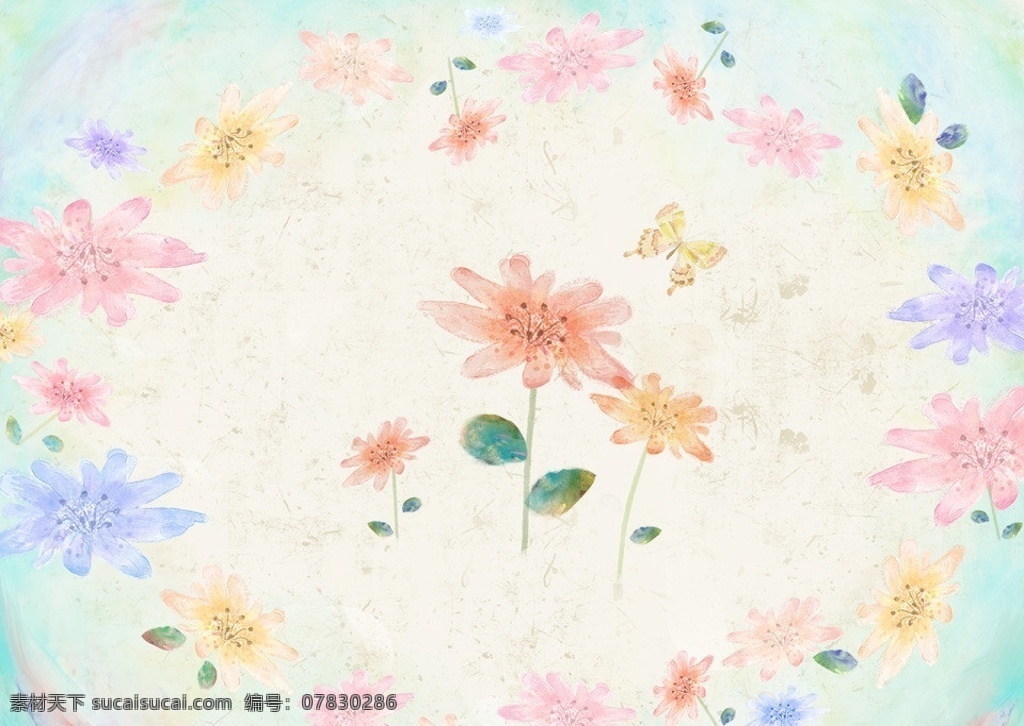 韩版唯美花朵 底图 底纹 韩版手绘底纹 唯美底图 唯美底纹 唯美花朵 韩版手绘花朵 源文件