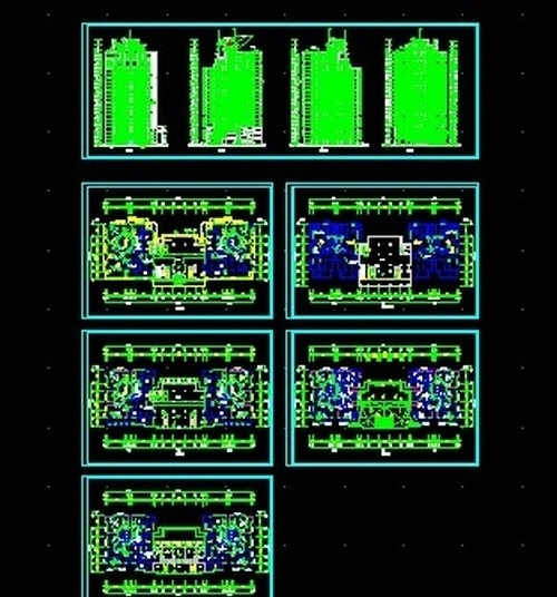 高层商住楼 cad装修图 工装施工图 cad施工图 家居装修图 高层 家装 cad 施工图 cad图纸 其他模型 3d设计模型 源文件 dwg