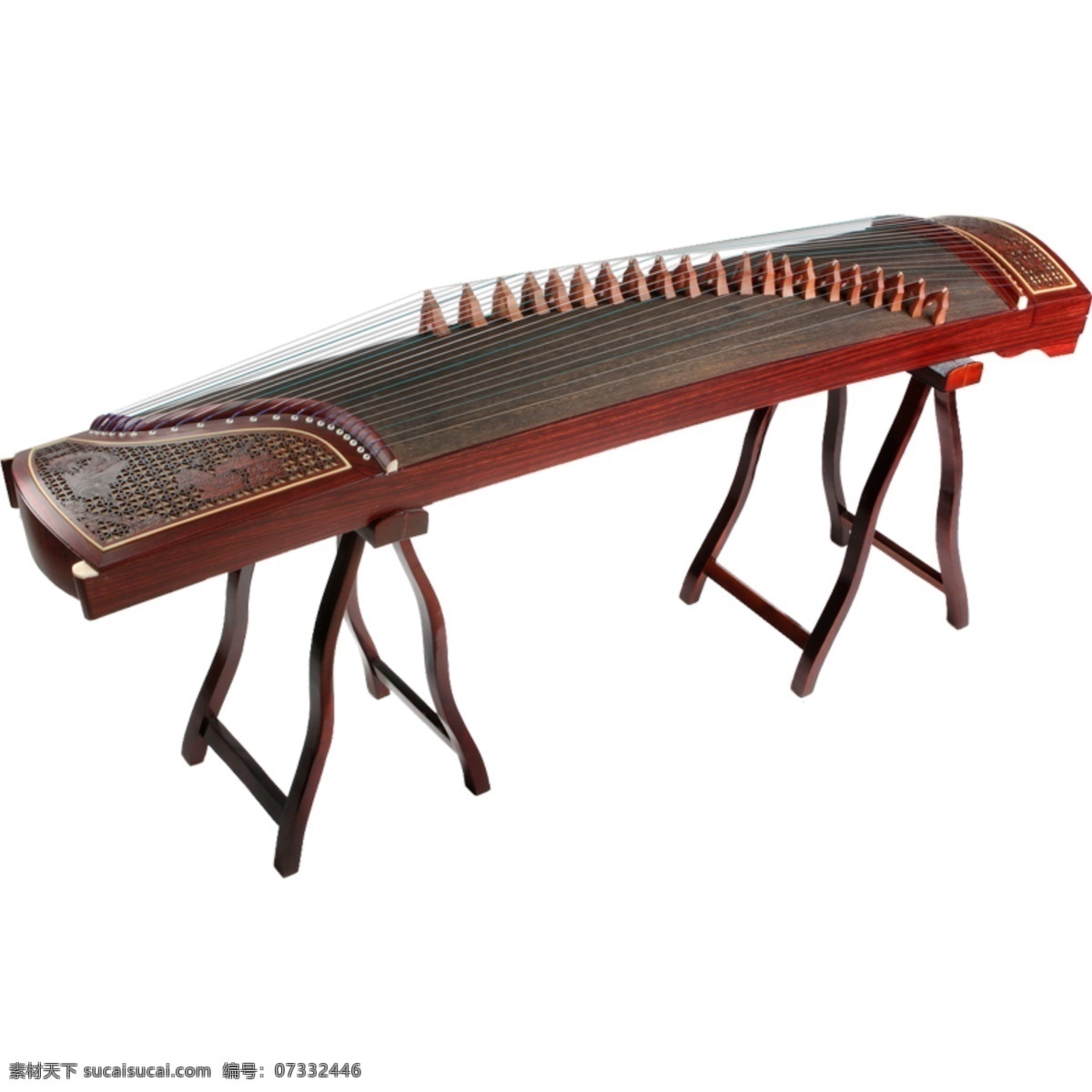古筝 产品实物 古琴 乐器 琴 红木 实木 中国风 素材图