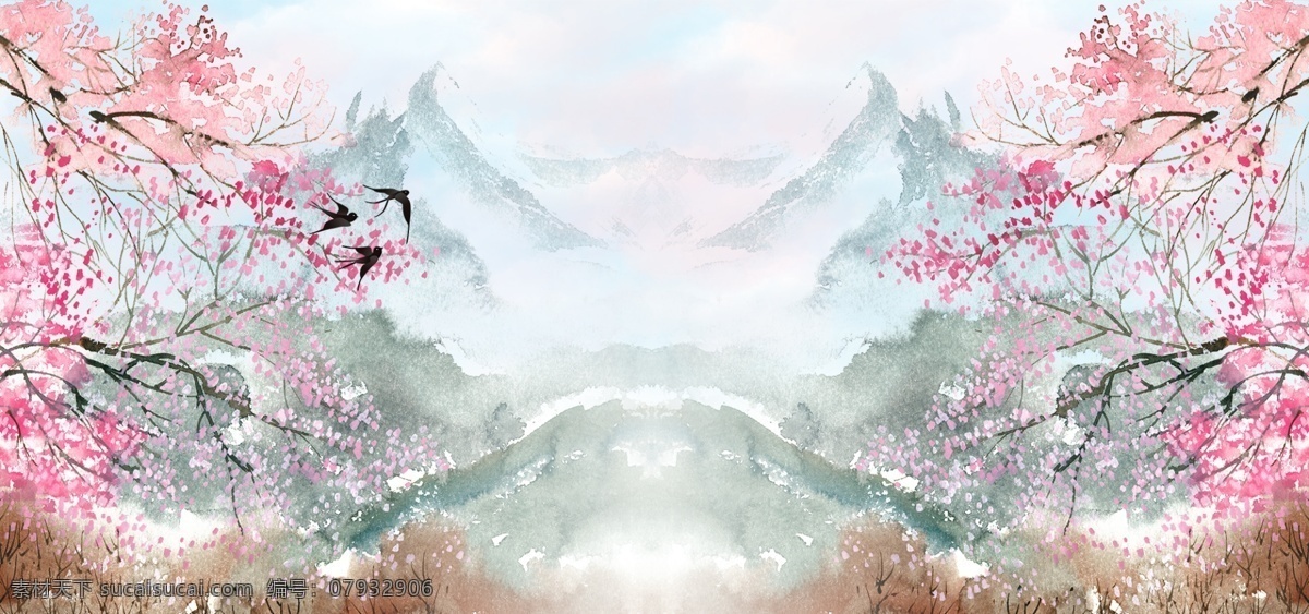 桃花节 粉色 背景 唯美桃花背景 桃花 朦胧 朦胧背景 手绘背景 手绘桃花 桃花节背景 粉色背景