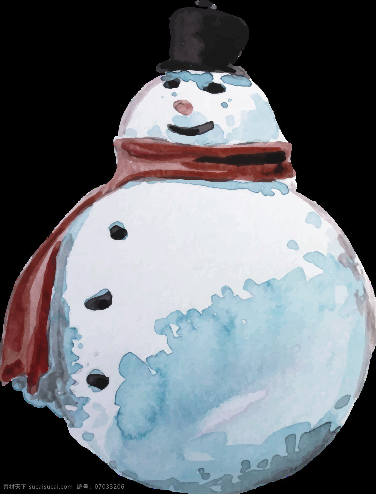 冬日 可爱 雪人 透明 卡通 抠图专用 装饰 设计素材
