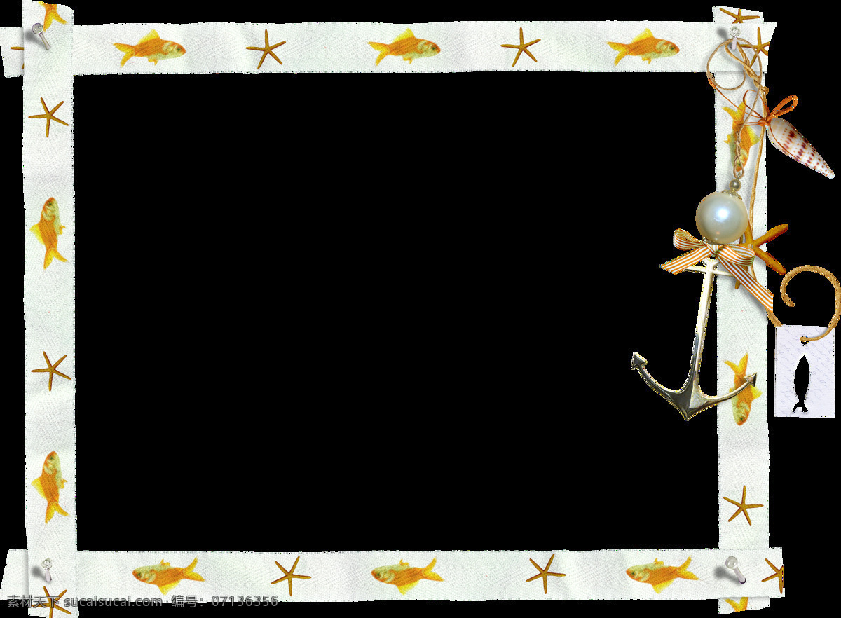 简约 方形 海洋 元素 相框 方形相框 实物 装饰花纹 古典花纹 鱼 贝壳 背景花纹 花纹花边 底纹边框 复古 传统 欧式 古典 画框 png元素
