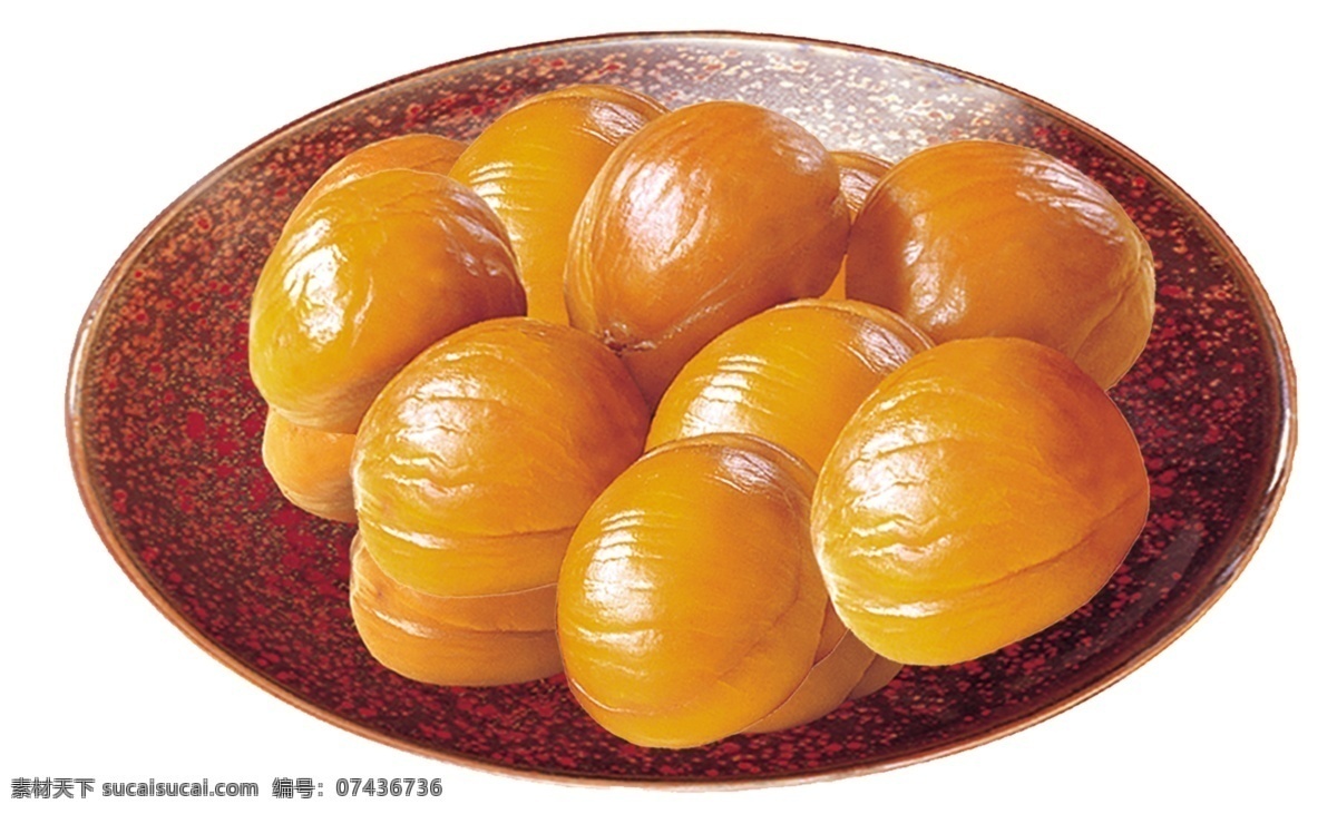 一盘高清板栗 板栗 甘栗 栗子 盘子 干果 食品 高清 分层 源文件库