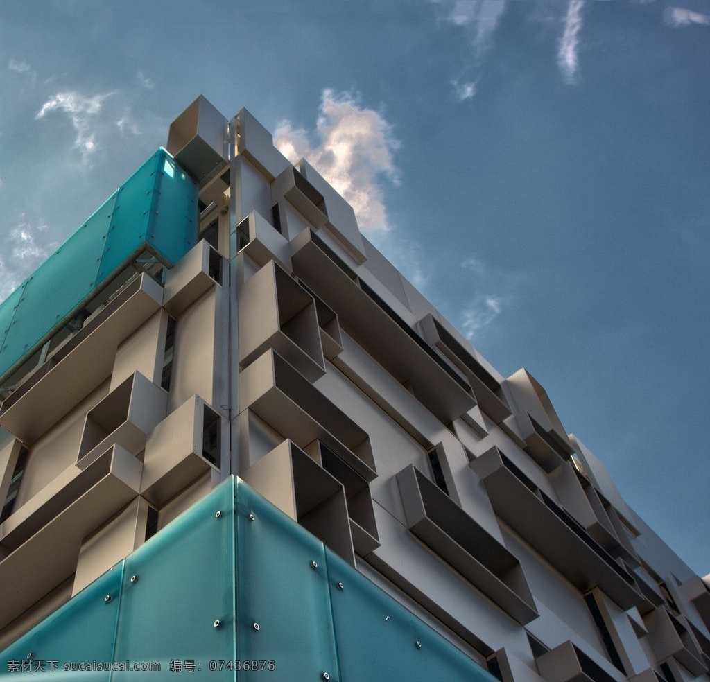 现代建筑一角 现代 建筑 天空 仰视 外墙 建筑摄影 建筑园林