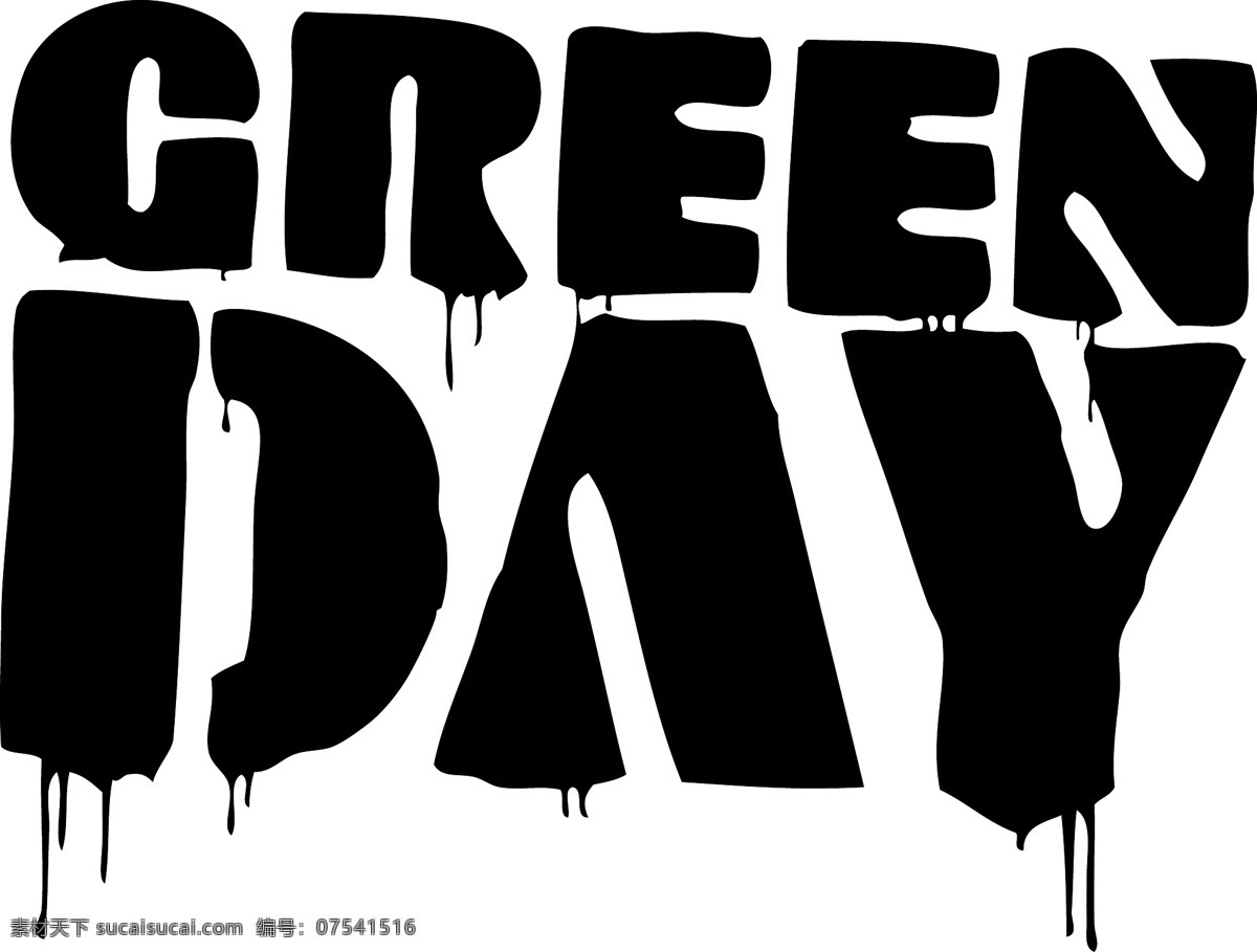 绿 日 green day logo 乐队logo 矢量图库 文化艺术 影视娱乐 psd源文件 文件 源文件