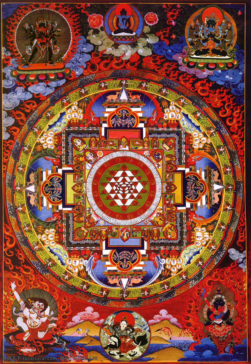 空行 母 坛 城 唐卡 文化艺术 西藏 宗教信仰 空行母坛城 空行母 佛母 坛城 曼陀罗 度母
