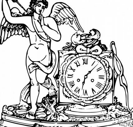 一个 时钟 矢量 绘图 天使 白色 黑色 剪贴画 时间 手表 首饰 艺术 剪辑 svg 小时 分钟 矢量图 日常生活
