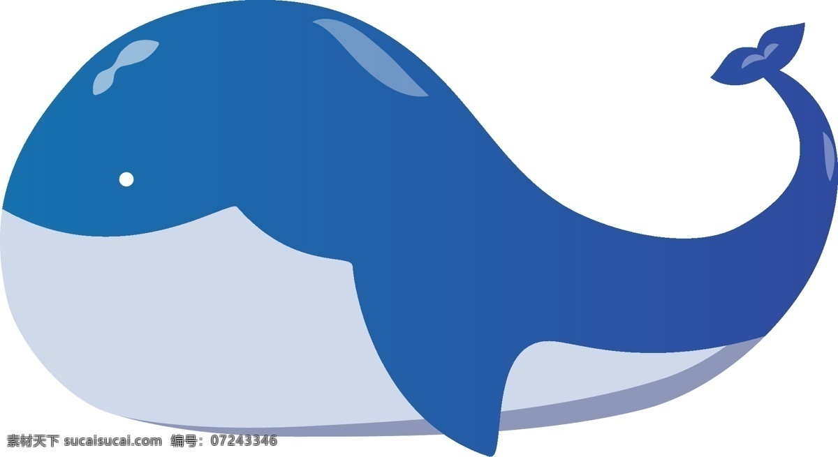 卡通 手绘 矢量 鲸鱼 商用 可爱 蓝色 q版 鲸
