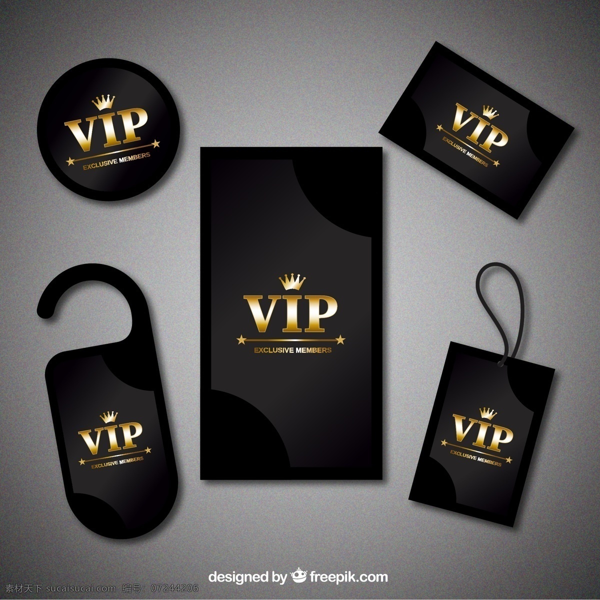 黑色贵宾卡片 黑色vip片 卡片 吊牌 贵宾 vip 门挂牌 贵宾卡 矢量图 黑色贵宾卡