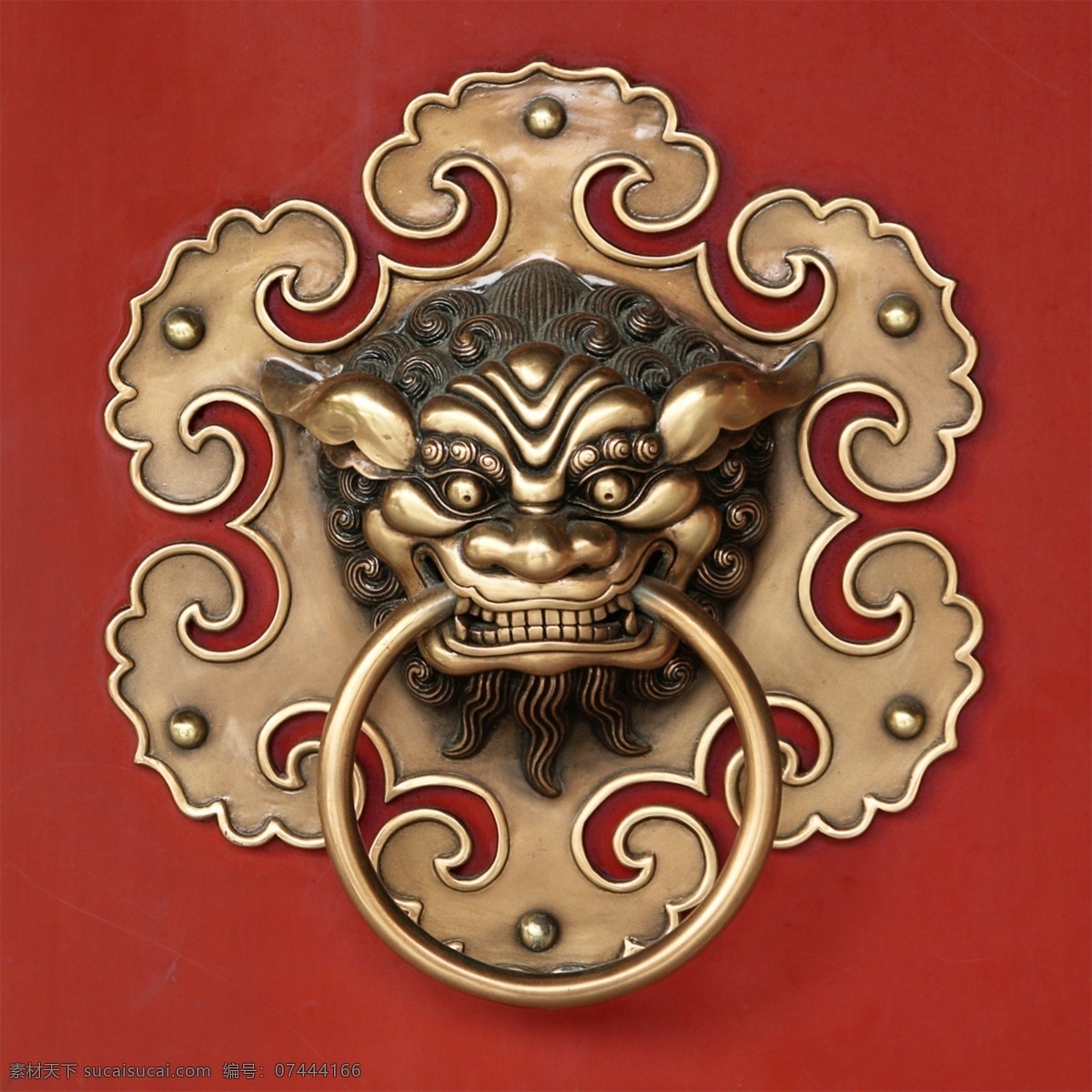 狮头门把 铜质 如意 传统文化 文化艺术