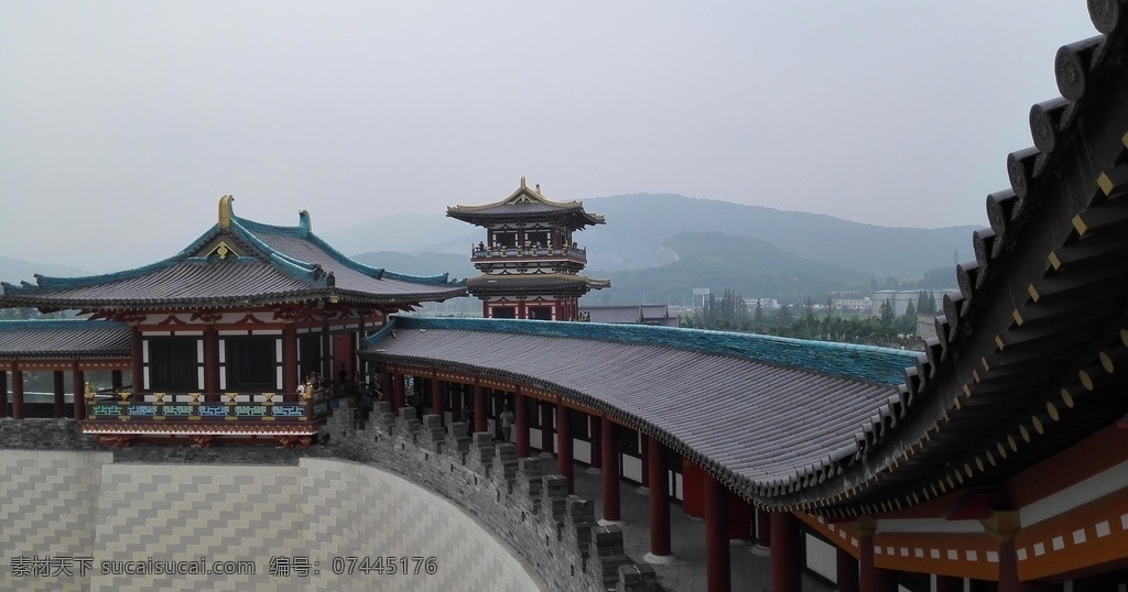 襄阳唐城建筑 唐城建筑 古代建筑 古代城墙 旅游景区 角楼 旅游摄影 国内旅游