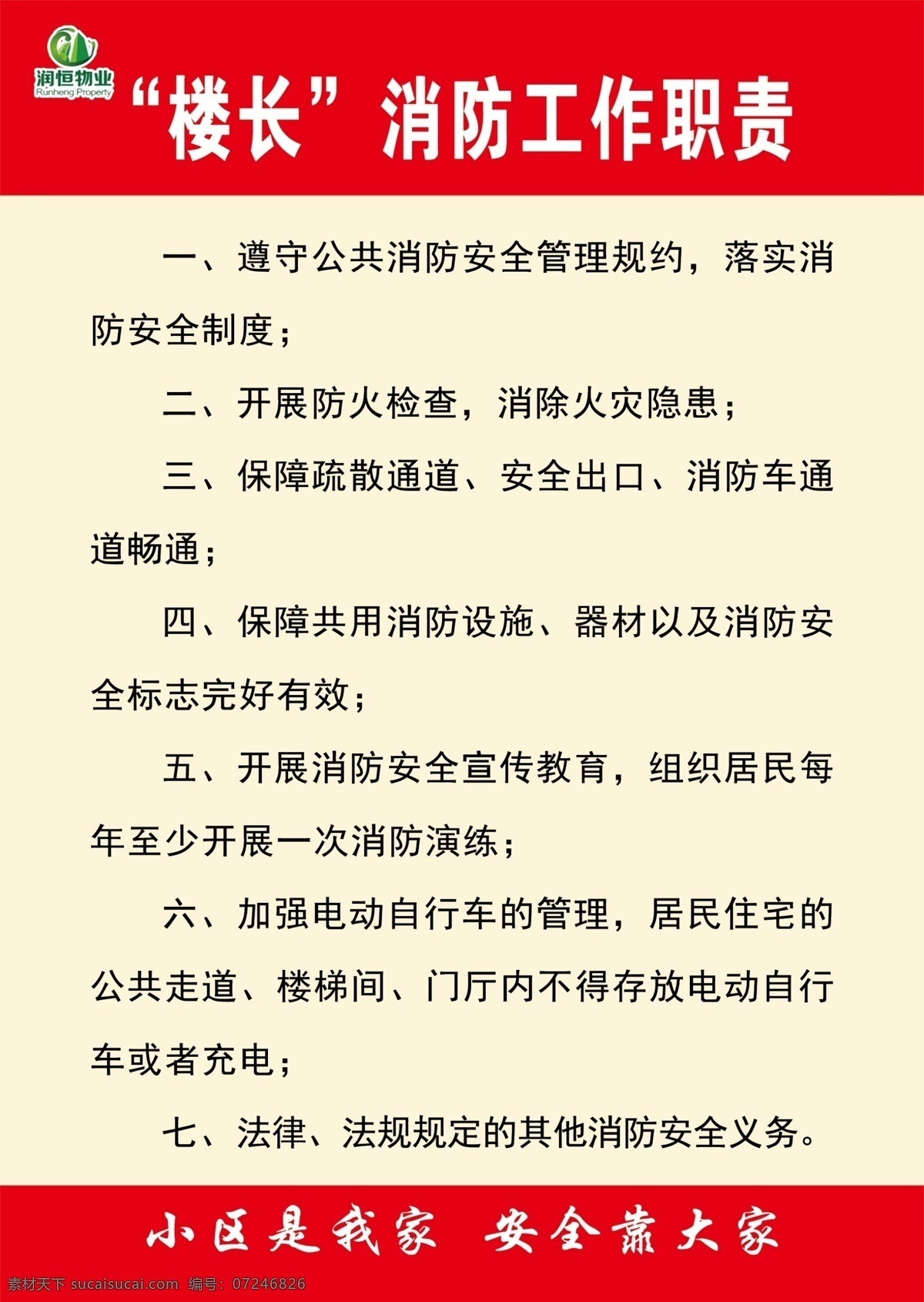 楼长职责 消防 楼长工作职责 楼长 工作职责 物业消防 展板模板