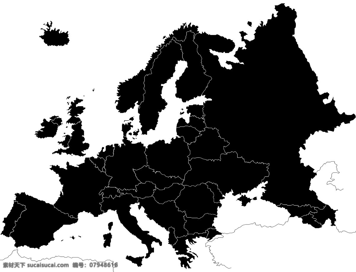 欧洲 地图 剪影 矢量 矢量图 日常生活